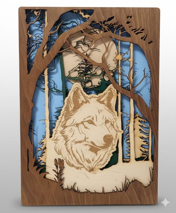 3D дървен плакет