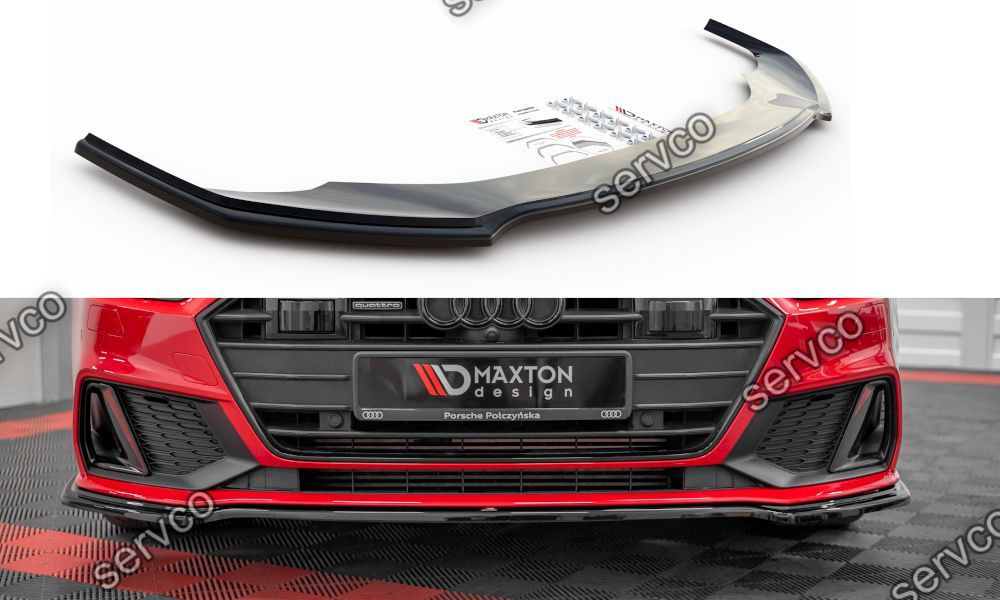 Prelungire splitter bara fata Audi A7 C8 S-line 2017- v1 Maxton Design