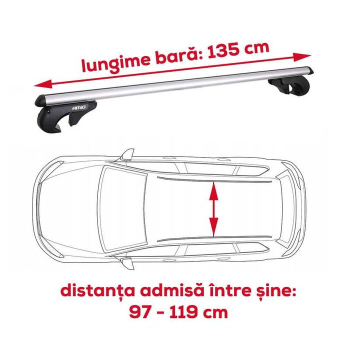 Bare transversale 135 cm - DACIA Duster 3 (2024-prezent)