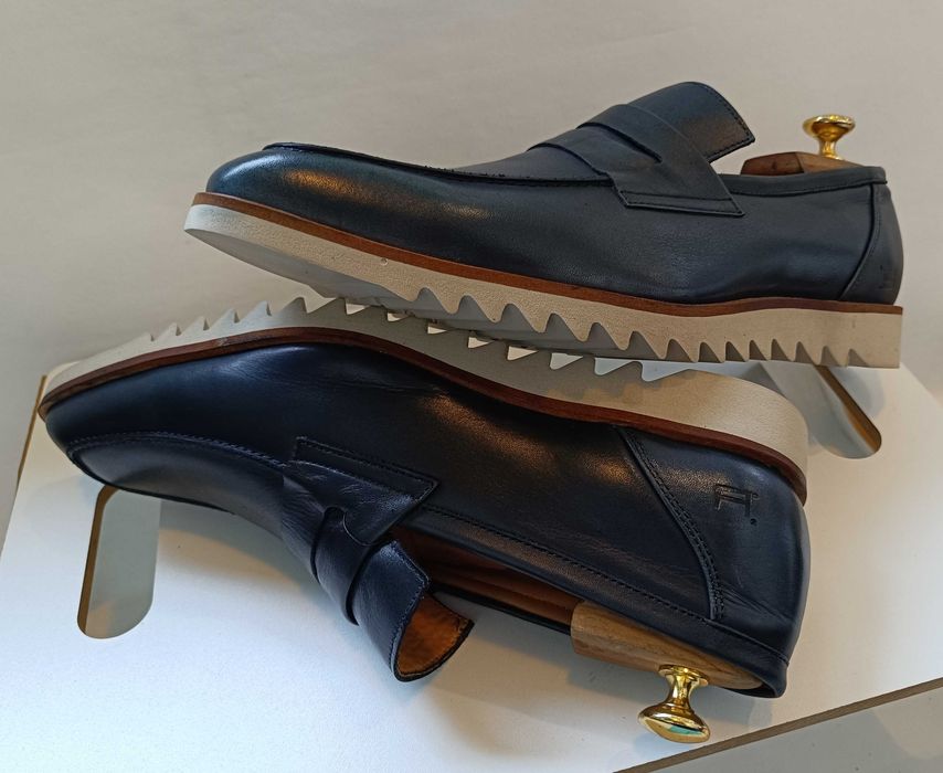 Pantofi loafer de lux 43 lucrati manual J. B. D. NOI piele naturala