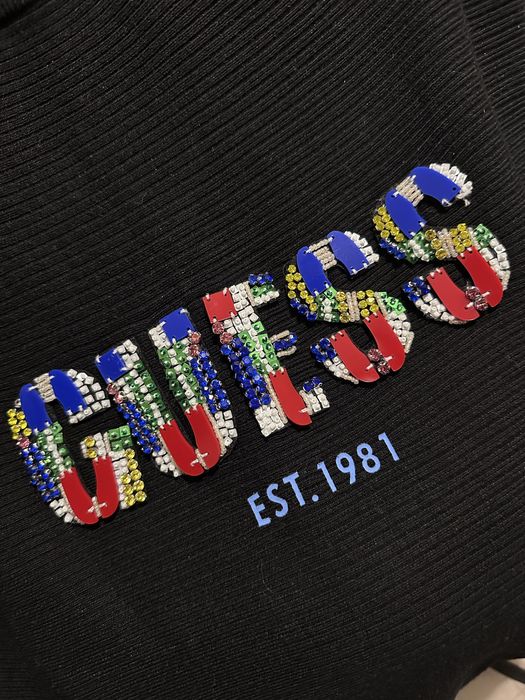 Дамска блуза с къс ръкав Guess - размер S