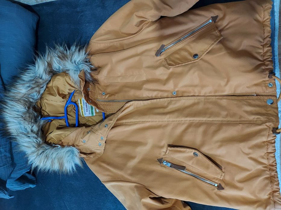 Parka muștar Pull&Bear