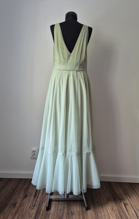 Rochie tull maxi H&M verde menta M