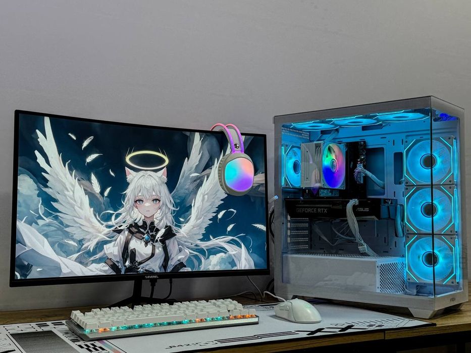 YANGI! OQ RANGDA I5-14400F RTX3060 12GB Akvarium case Full to'plam