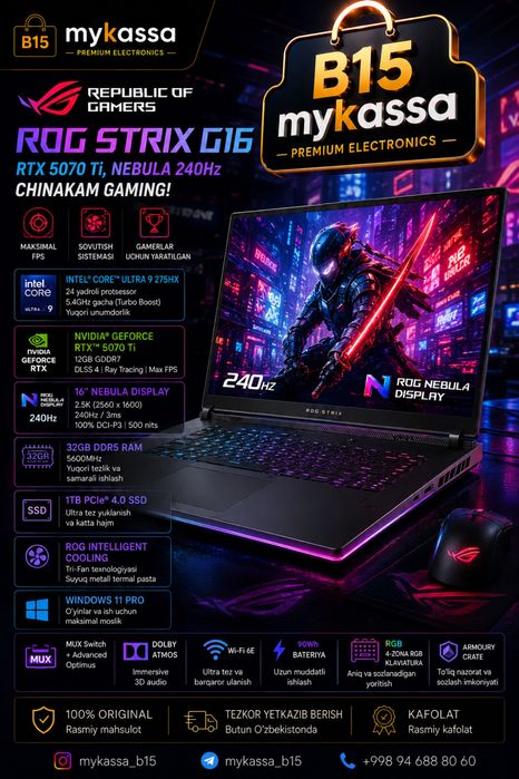 ASUS ROG Strix G16 G615LR-MS97 • Dastavka • New