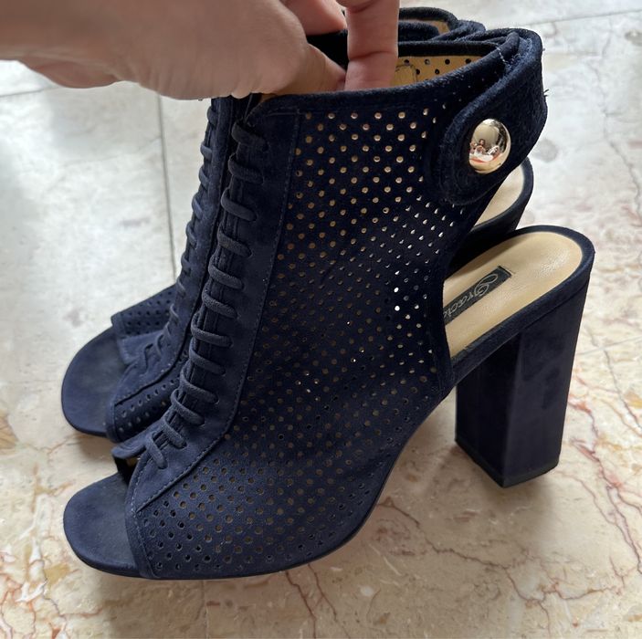 Sandale piele toc patrat Medea model Graciana mar 38 foarte comode