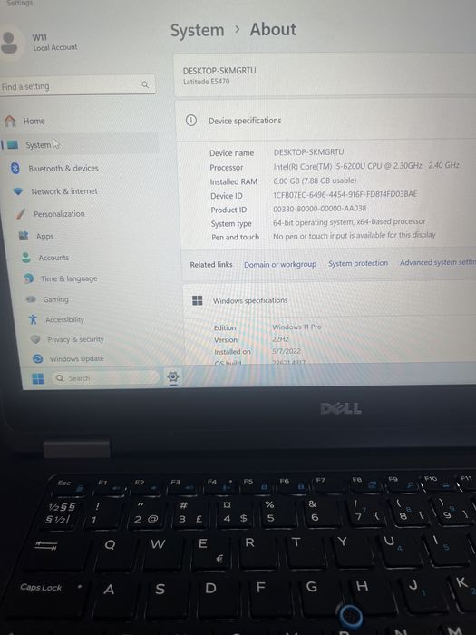 Dell Latitude E5470 ; i5 6200U ; 8 GB RAM ; SSD m2 256 GB