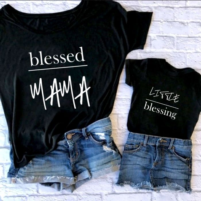 Tricouri personalizate - Blessed mama, Little blessing