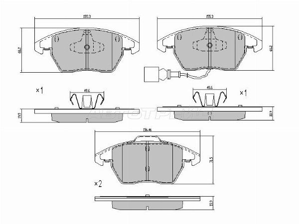 Колодки тормозные Audi A3