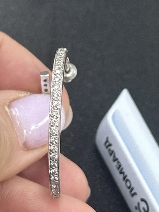 Серьги белое золото 750