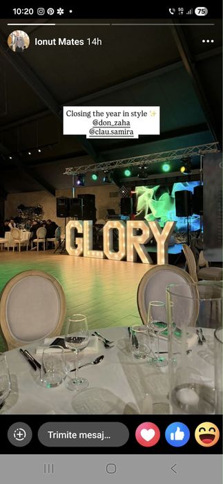 Litere luminoase volumetrice decor