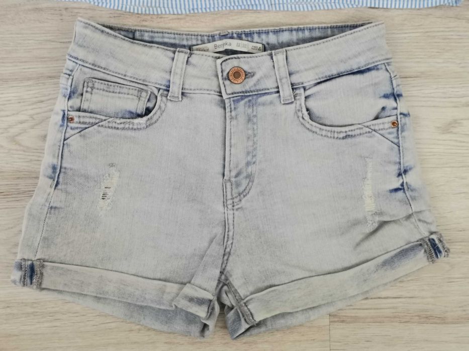 Сет дънкови панталони Bershka, потник, блузка H&M