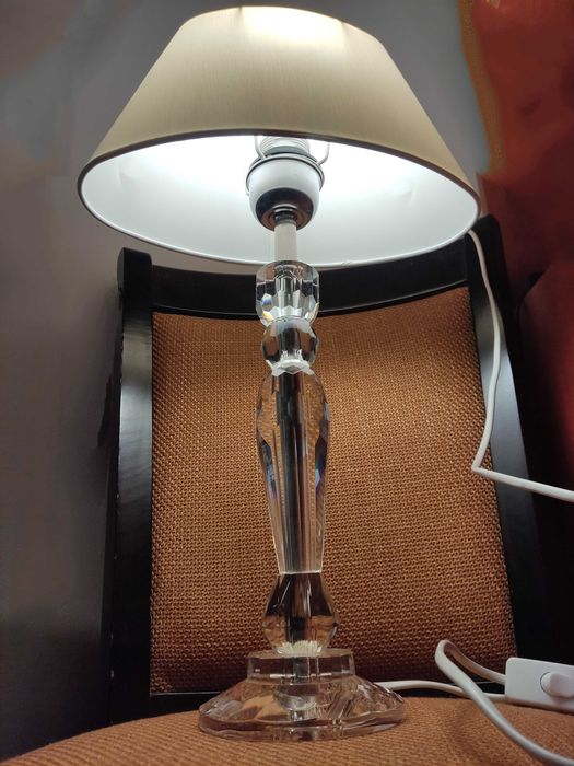 2за60€ Немски нощни настолни лампи кристал/текстил и керамична/стъкло