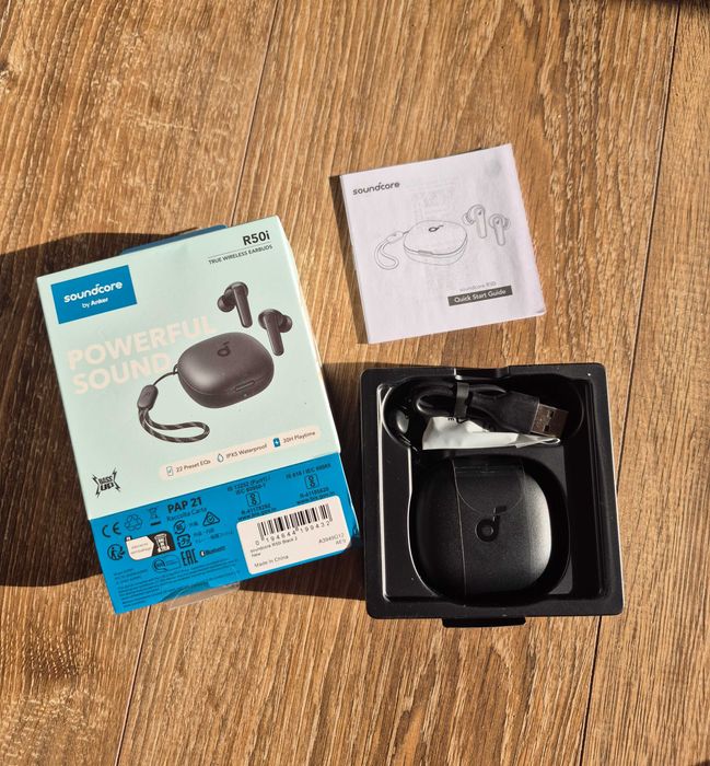 Безжични слушалки Anker - Soundcore R50i, TWS, черни