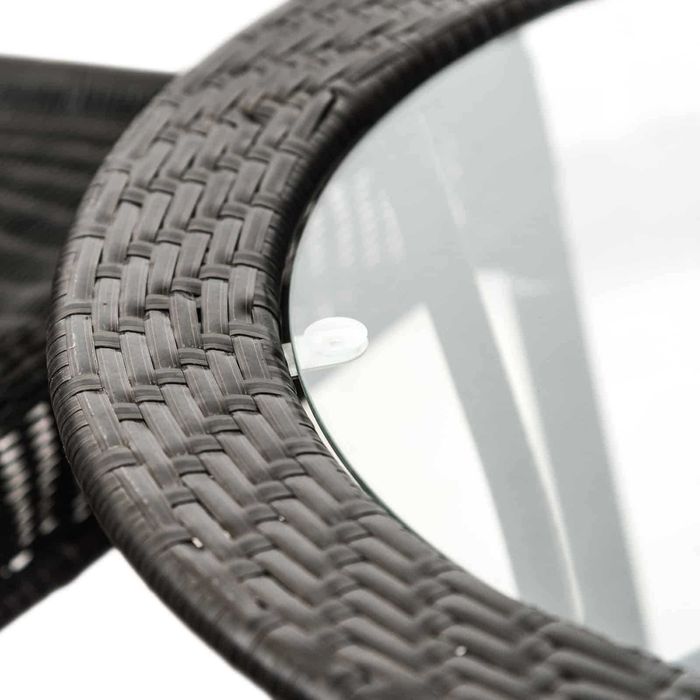 Градински комплект – маса със стъклен плот и 2 стола