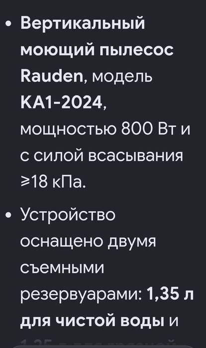 Пылесос моющий сетевой RAUDEN