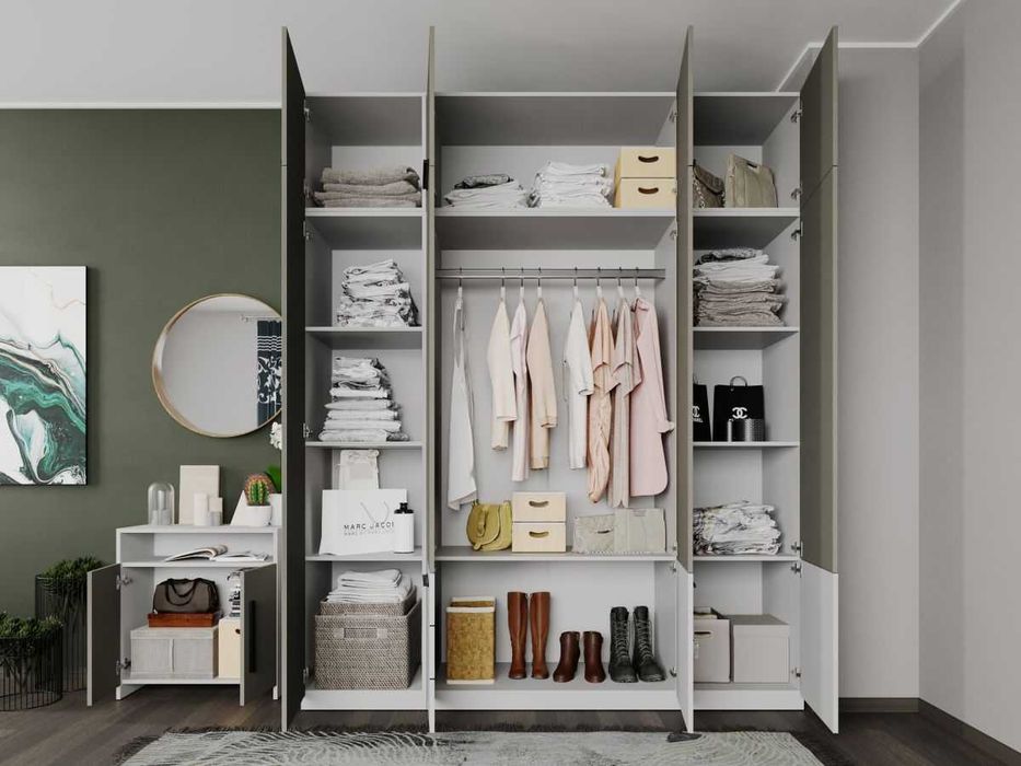 Set Mobila Dormitor Casmir / Alb Soares C29 - Transport Gratuit