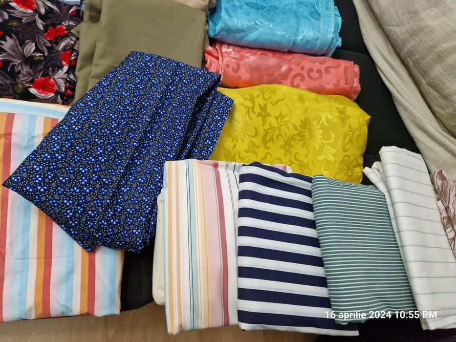 Materiale la metru din stofa, doc, catifea raiata, matase,