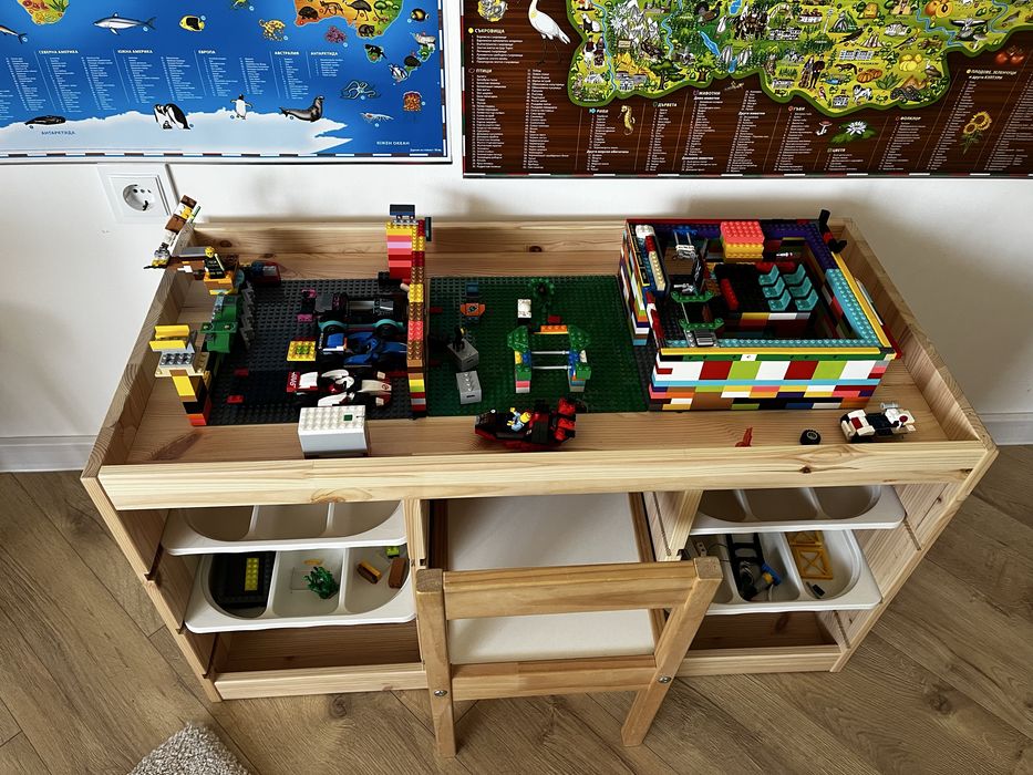 IKEA TROFAST за LEGO, с 4 кутии за съхранение