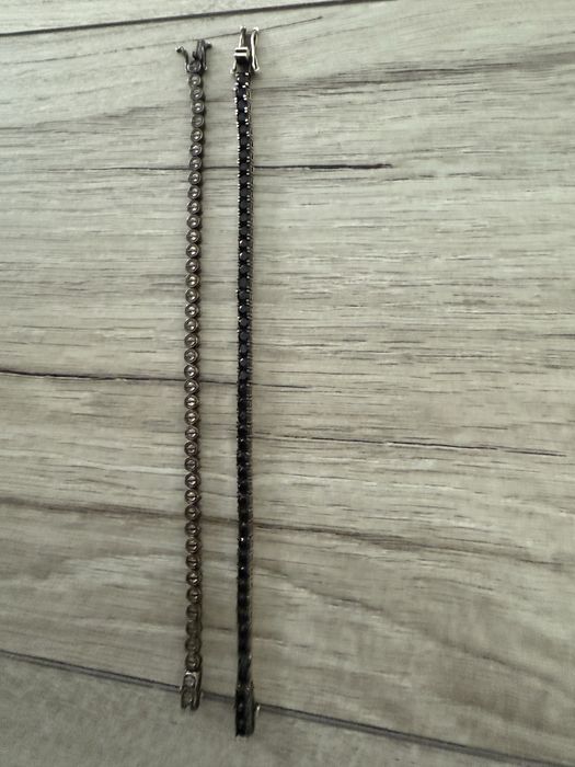 Bratari model Tennis Black si Tennis Pills Fine Black argint rodiat