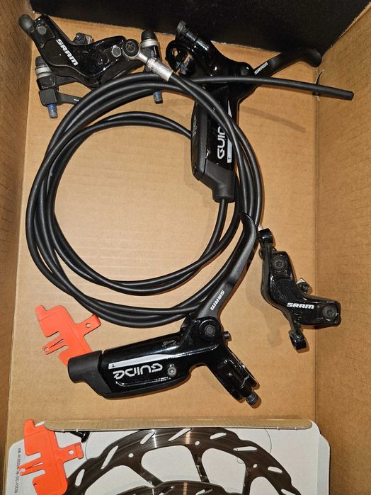 Комплект хидравлични спирачки SRAM GUIDE T с ротори на 203 като нови