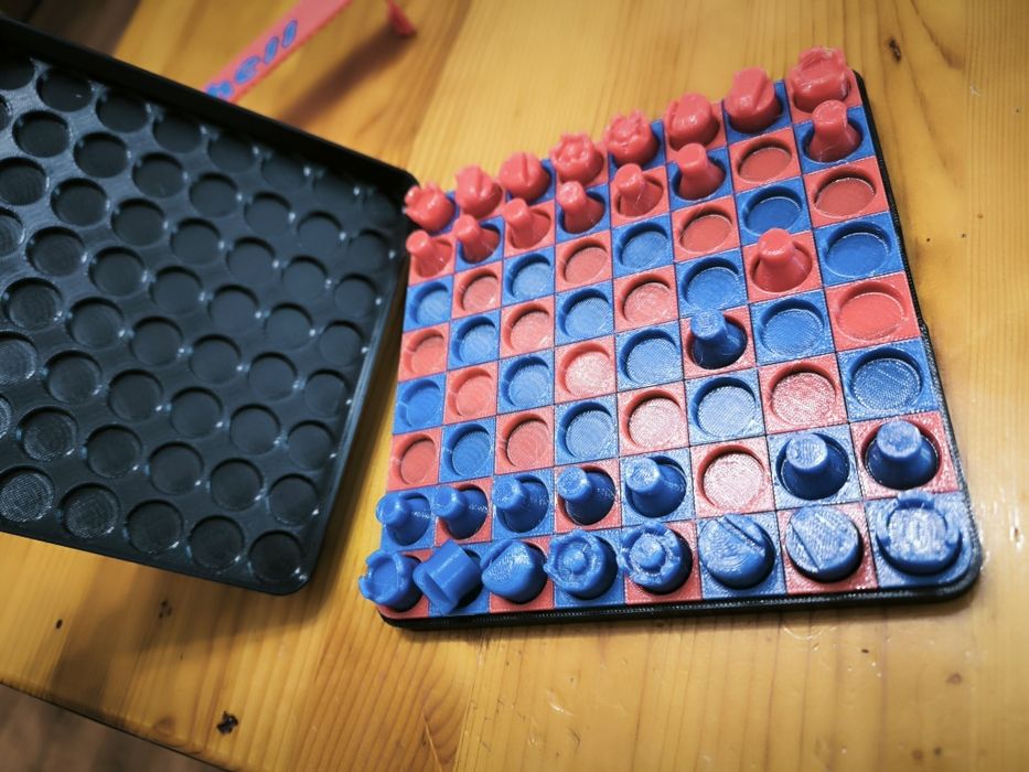 Мини шах за игра 3Д Принтиран