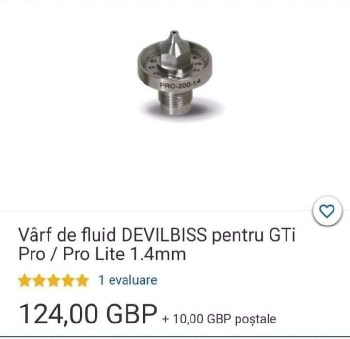 Vând duză de fluid 1.4 MM pentru pistol de vopsit