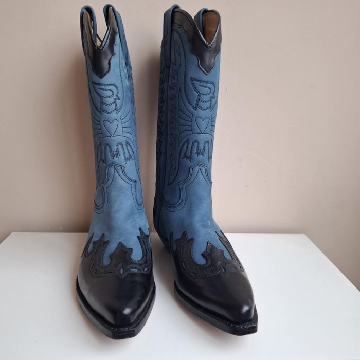 Дамски каубойски ботуши от естествена кожа