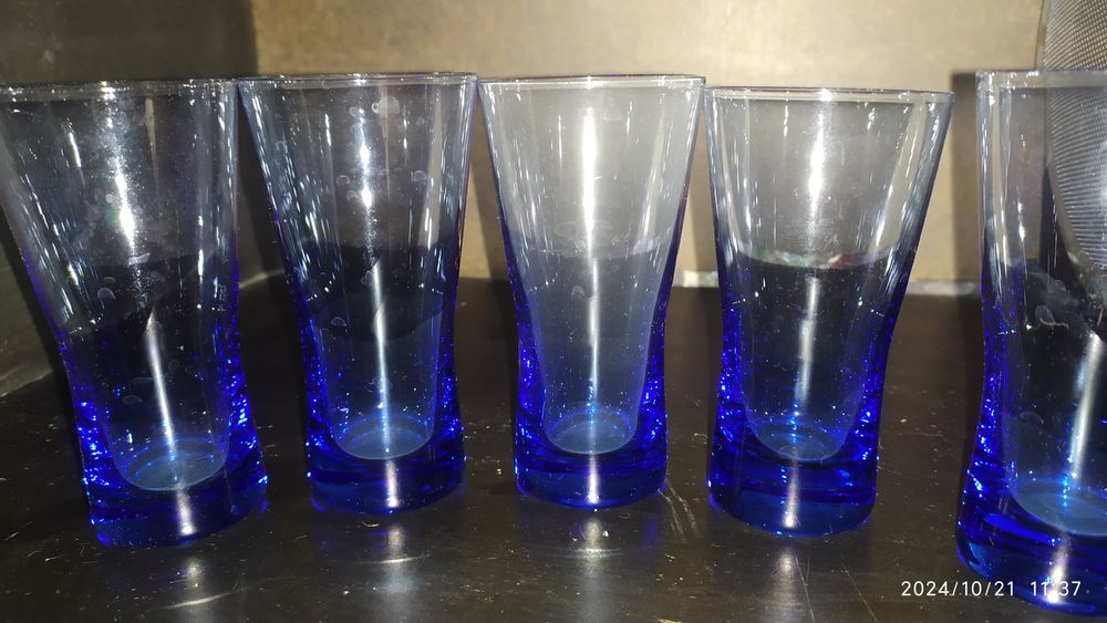 Стаканчики цветное стекло производство СССР высота 10 см