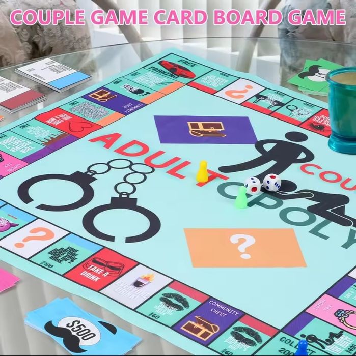 Adult monopoly 18+ joc cuplu distractiv Adultopoly idee cadou iubiti