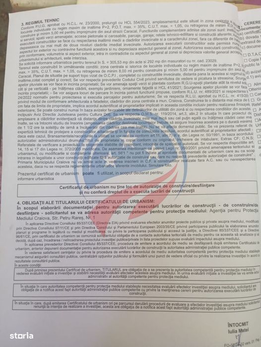 Teren Central Cu Casa Demolabila De Vanzare