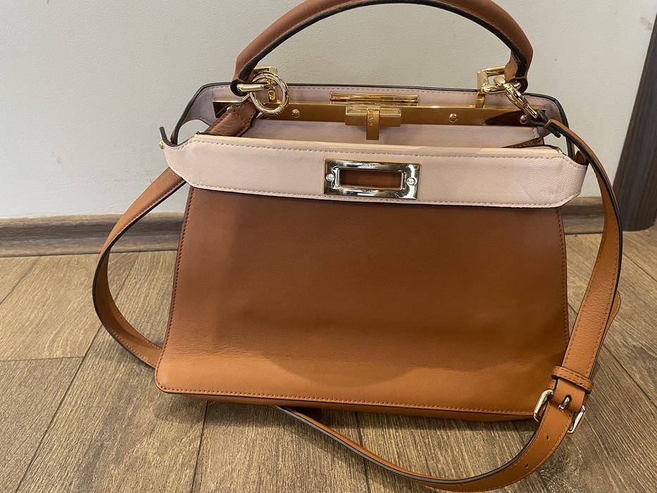 Fendi peekaboo bag естествена кожа