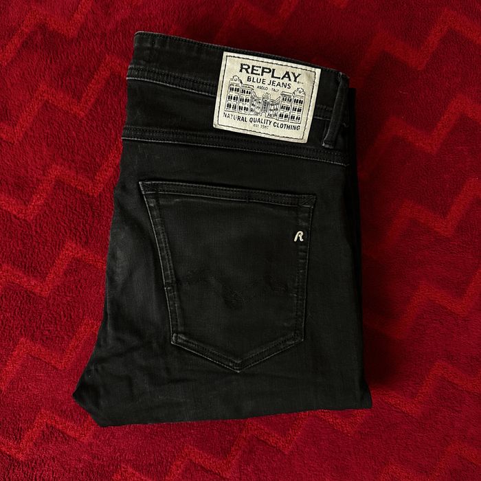 Replay Anbass slim 32/30 черни дънки