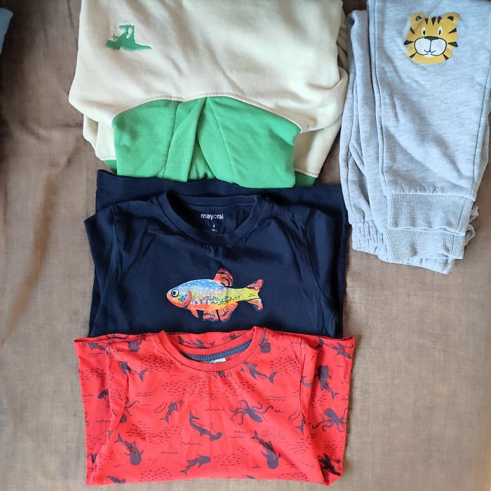 Детски дрехи за момче размери 98-104 см.(цената е за всички 15 бр.)