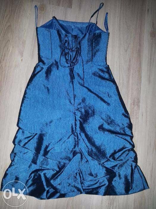 Rochie de ocazie din tafta culoarea albastru marimea 34