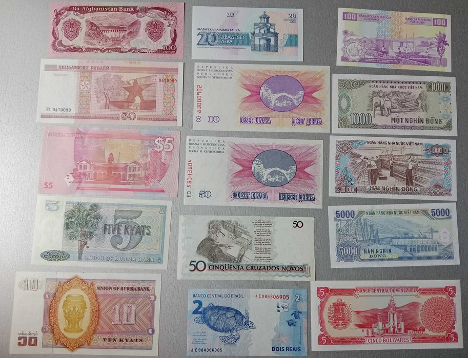 Продам банкноты разных стран, состояние UNC