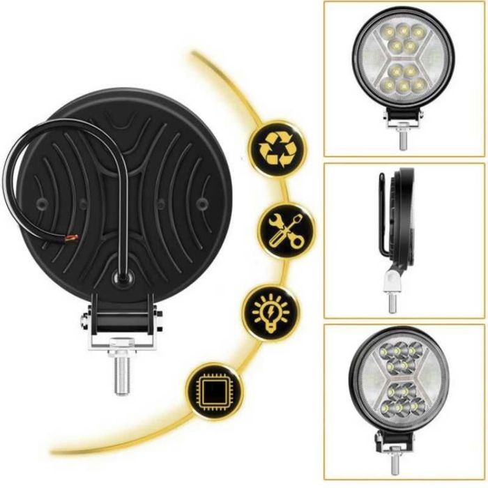 Мощен LED Халоген 156W с усилени диоди Прожектор Диоден Фар