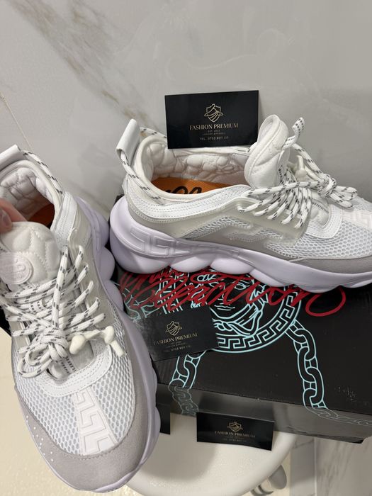 *PREMIUM*  Versace Chain Reaction White Calitate Premium ( Livrare cu Verificare Colet)