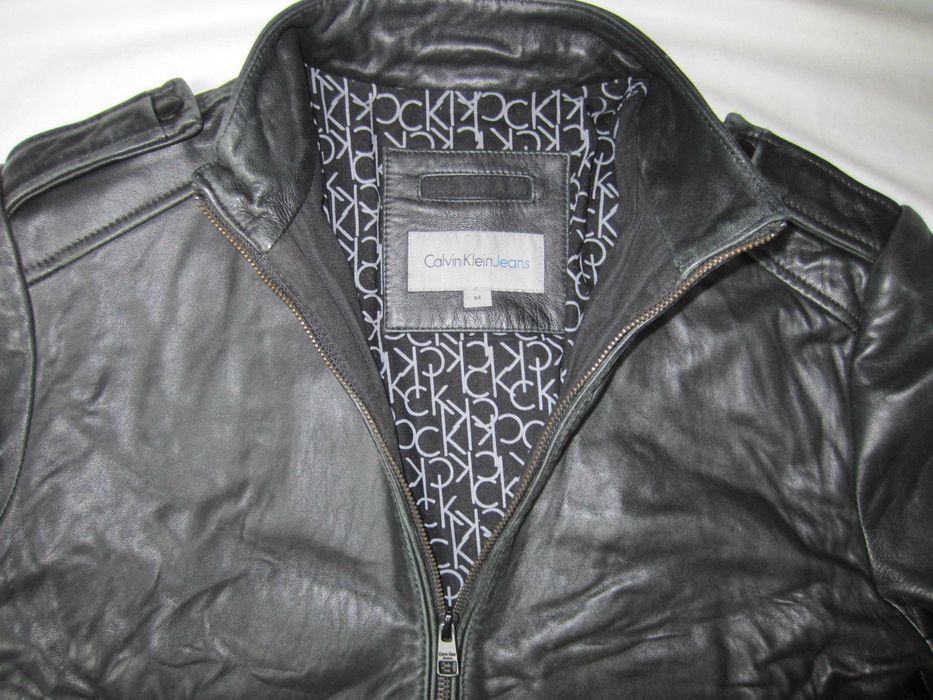 Geaca piele Calvin Klein Jeans,mas. M,piele moale, usoara,stare buna
