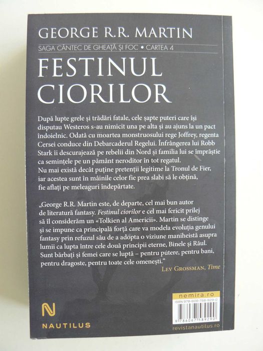 Carte Urzeala Tronurilor,Cartea 4, FESTINUL CIORILOR, Noua