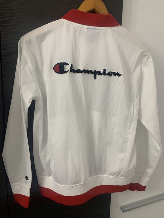 Bluza Champion Alb cu Rosu