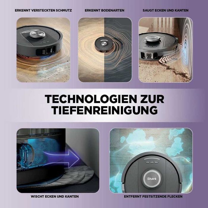Нова Прахосмукачка Робот Shark PowerDetect NeverTouch 2 в 1 RV2800YEEU