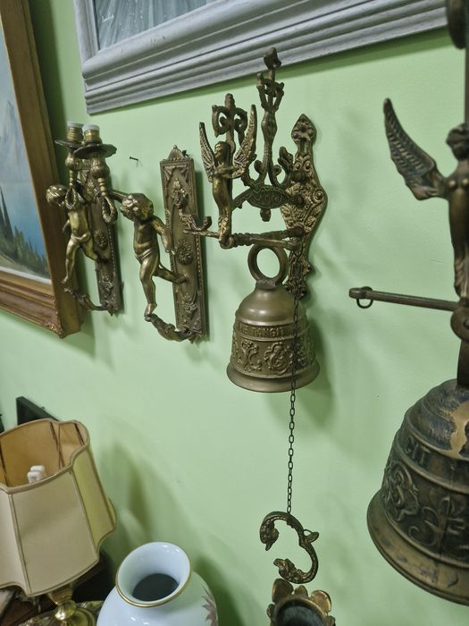 Чудесна антикварна белгийска бронзова камбана