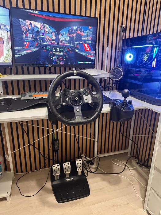 Kit Volan Gaming Logitech G920 + Schimbător + Pedale pentrh PC si Xbox