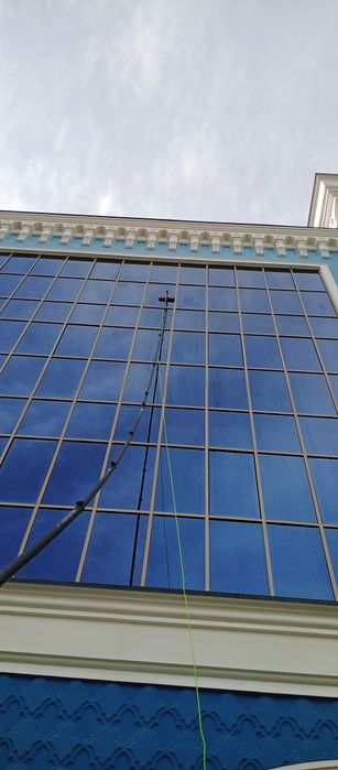 Oyna yuvish oyna tozalash фасад мойка