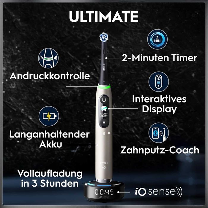 Електрическа четка за зъби ORAL B IO 10 GOLD BLUETOOTH, ЗЛАТЕН, лек козметичен ДЕФЕКТ