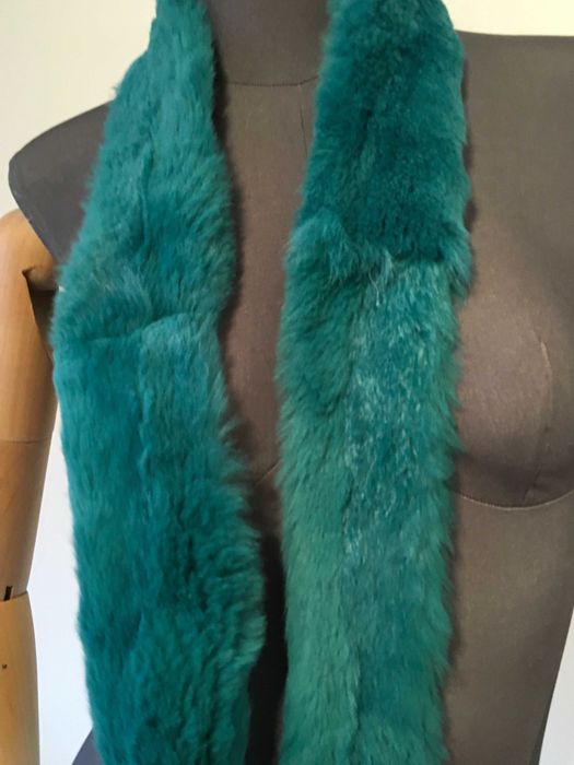 Нестандартен шал с косъм заек