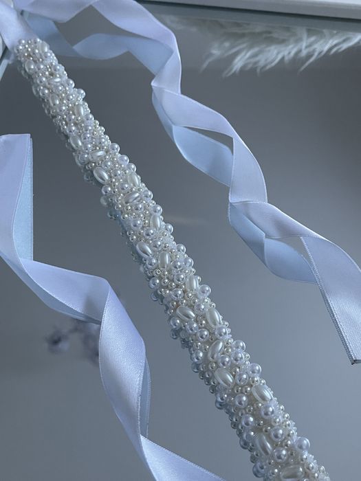 Brâu din mărgele cusut manuat! Handmade