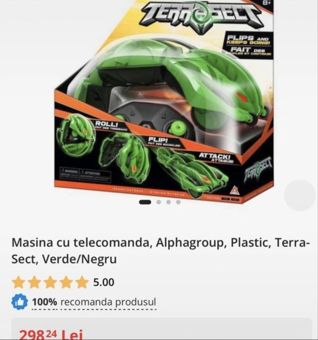 Masina cu telecomanda, insecta.