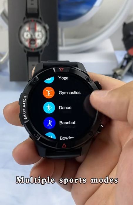 Луксозен Смарт часовник за мъже 1,6" AMOLED дисплей 4G ROM